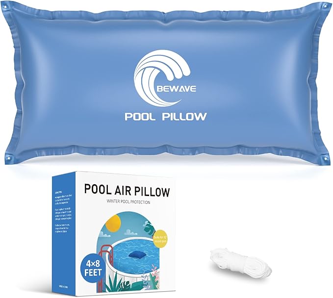 BEWAVE Pool Pillow, Winterizing Air Pillow for Above Ground Winter Swimming Pool Covers, 4 x 8 Ft