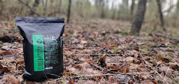 Clover/Chicory | Select Seed Blends | All Season Whitetail Deer and Turkey Perennial Food Plot Seed | Drought Resistant | Easiest Turkey and Deer Feeders | 5 lb Bag | 3-Pack