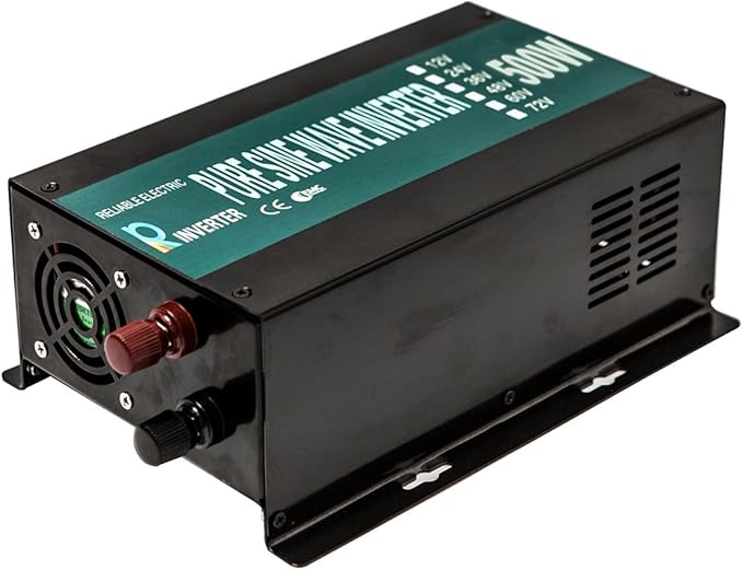 WZRELB Full Power Pure Sine Wave 12V to 120V Dc to AC Power Inverter (RBP500S)