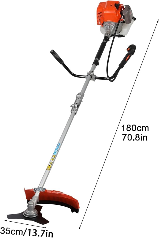 Gas Weed Eater, 52CC 2-Stroke Weed Wacker Gas Powered, 2 in 1 Multi-Functional String/Grass Trimmer, Brush Cutter for Gardening Shipping from USA Fast Arrival