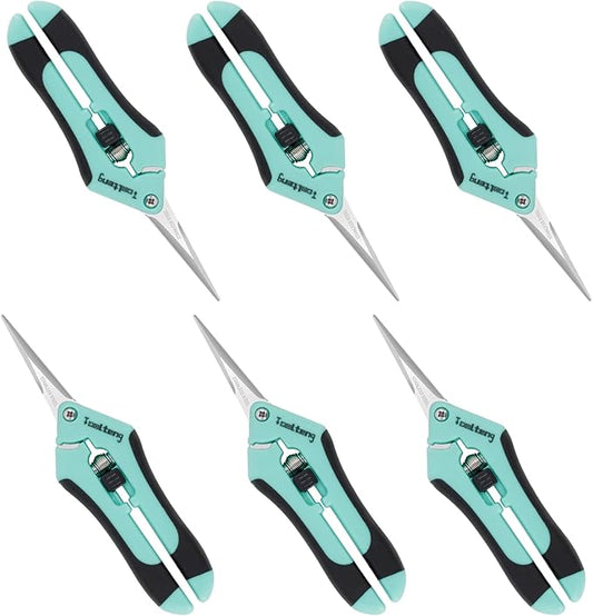 3 Packs Pruning Shears, Garden Trimming Scissors, Gardening Hand Pruning Snips, Titanium Coated Precision Bonsai Pruning Shears, Convenient and Efficient Flower Cutters (Blue)