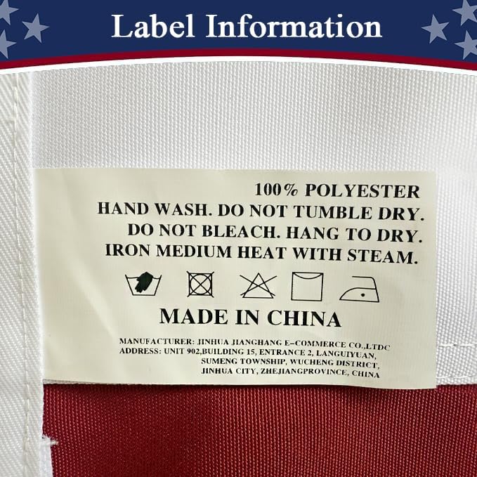 American Flag 4x6 Ft Ultra Durable Tear-Resistant Series, Made From Heavy Duty Water Resistant Polyester Canvas Embroidered Stars, Sewn Stripes, Brass Grommerts US/USA Flags Perfect