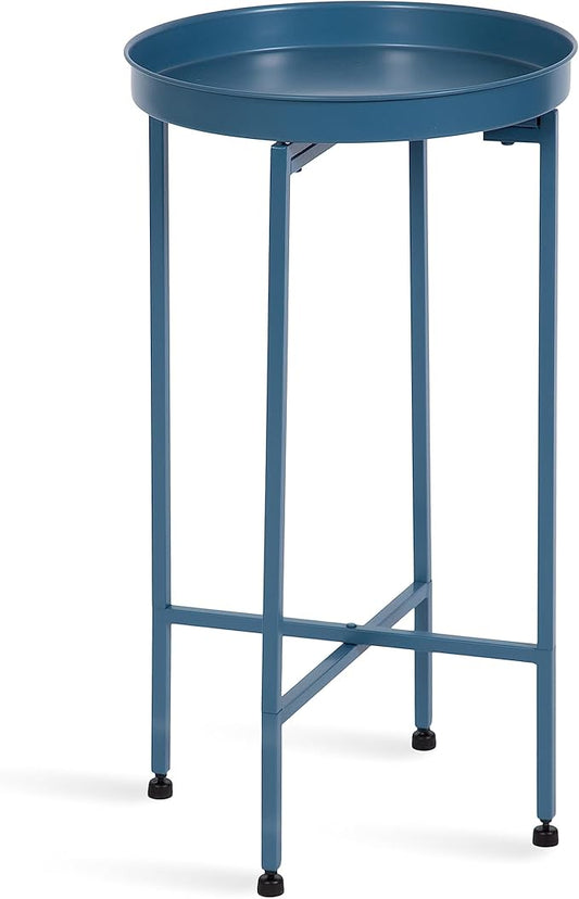 Kate and Laurel Celia Round Foldable Tray Accent Table