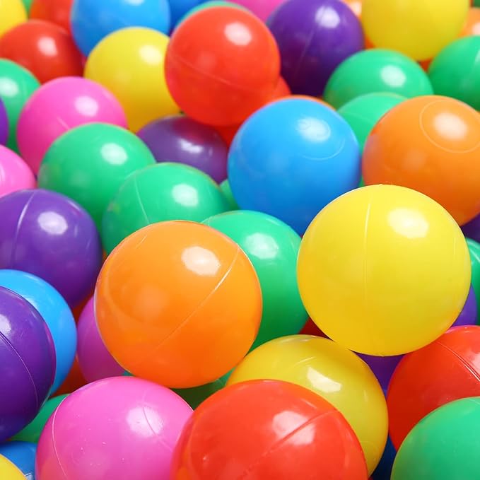 TRENDPLAY Plastic Balls for Ball Pits 2.2 Inch, Pack of 50 100 200 500 Hollow Balls, Perfect for Toddler Baby Pools,Party,Festival Decoration