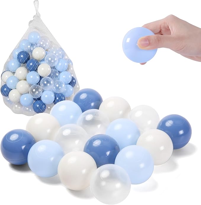 TRENDPLAY Plastic Balls for Ball Pits - Hollow Balls- Safe and Exciting Playtime - Perfect for Baby Pools, Birthday Party Decoration