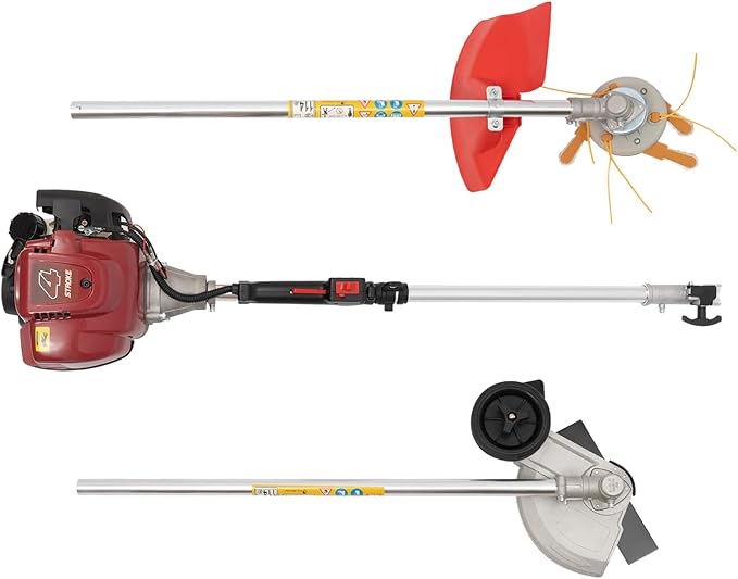 Gas Powered Trimmer, 35.88cc Gas Powered Weed Eater 8500RPM Gas Weed Eater with Goggles for Home Lawn Mowing and Orchard Mowing 10.24 x 8.66 x 10.63 Inch