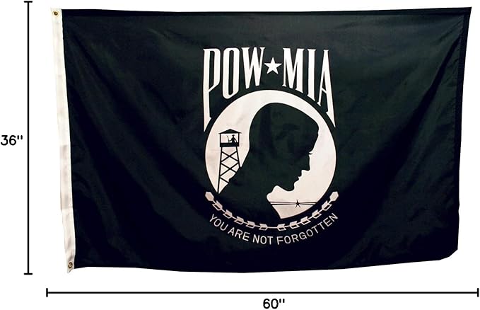 3x5' POW/MIA Nylon Flag - Double Sided - All Weather, Durable, Outdoor Nylon Flag - All Star Flags