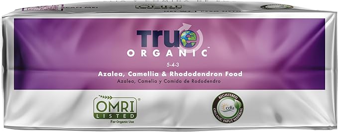 True Organic Azalea, Camellia & Rhododendron Food – Organic Fertilizer for Low-pH Plants – 12lb Bag