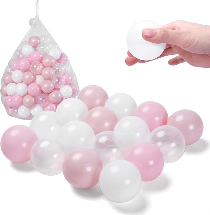 TRENDPLAY Plastic Balls for Ball Pits - Hollow Balls- Safe and Exciting Playtime - Perfect for Baby Pools, Birthday Party Decoration