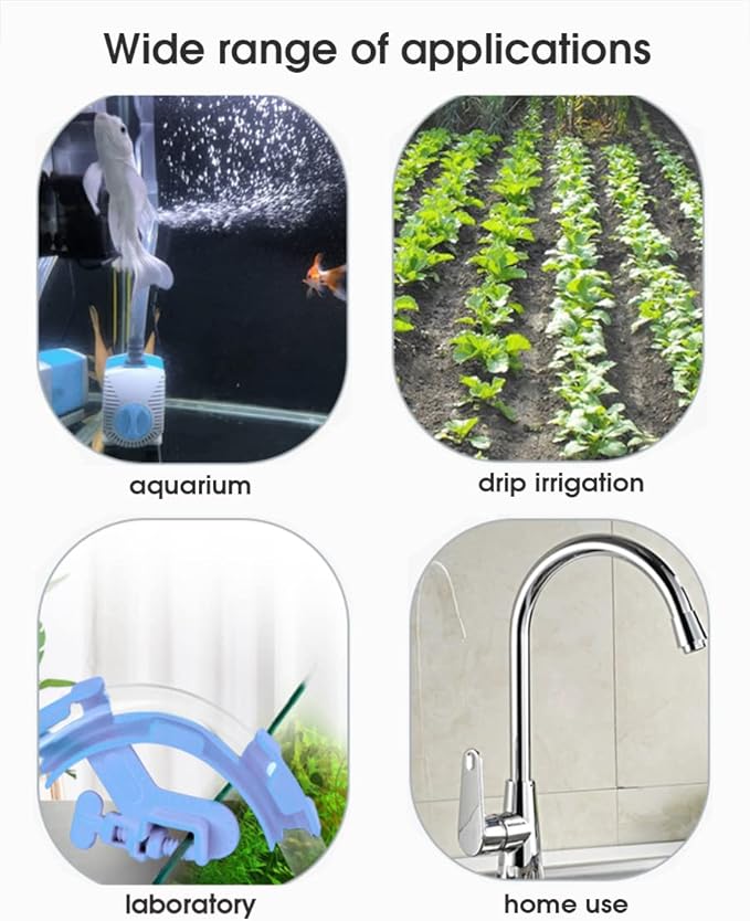 Rake-shaped hose joint air discharge diverter, Plastic Barb Hose Fitting Connector, 4-Way Outlet Air Line Pump Tubing Splitter Water Flow Divider, for Aquarium Garden Agricultural Irrigation(8Pcs)