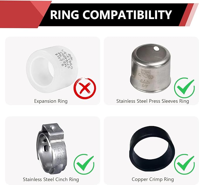 (Pack of 5) EFIELD Barb Crimp Pex 3/4" Plug (End Cap) Brass Fitting, ASTM F1807