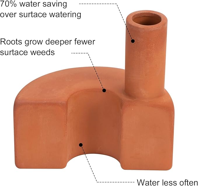 Self-Watering Terracotta Plant Watering Devices Automatic Plant Watering Spikes Easy Self-Irrigation for Houseplants, Garden, and Flowers.