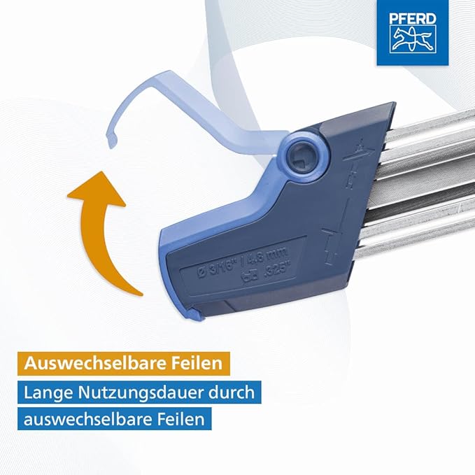 Pferd Chain Saw Sharpener Chain Sharp CS-X, File 1/8 inch, 17299 – Chain Saw File and Depth Gauge File in One Ergonomic Tool