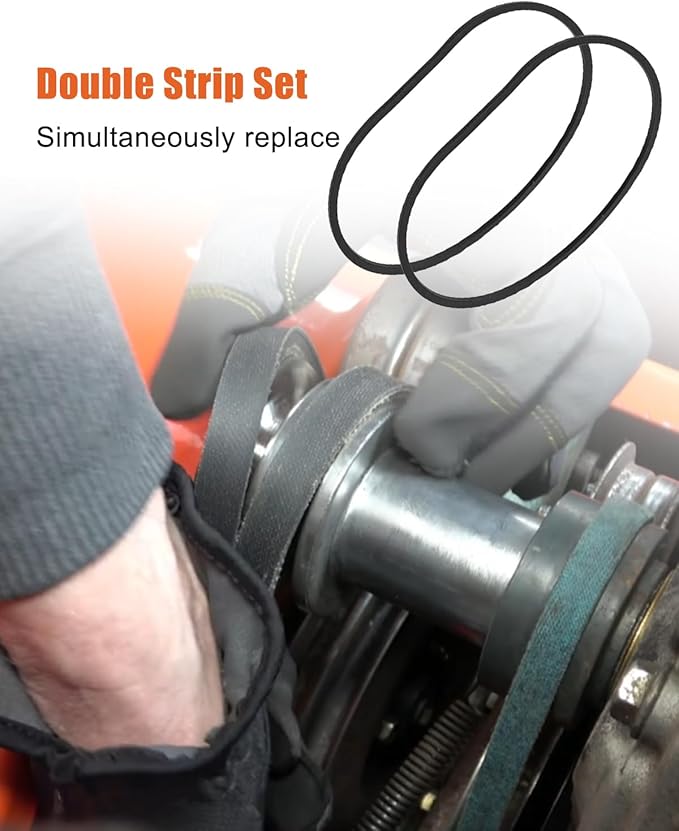 Snow Blower Belt 07200802 Compatible with Ariens Deluxe 24" and 28", HA-RAW Edge V-Belt, 2 Pack
