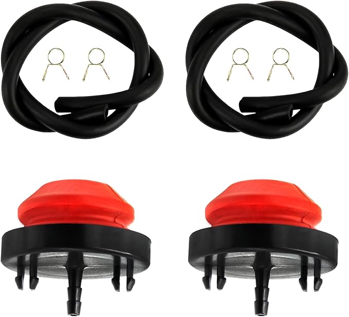951-10639A Primer Bulb with Fuel Line for MTD Craftsman Troy-Bilt Ryobi Bolens Lawn-Boy Yard Machines Snowblower 751-10639, Replaces Tecumseh 570682A Primer Bulb (Pack of 2)