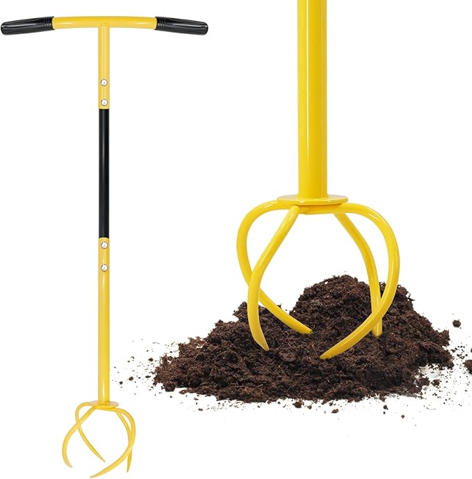 Manual Twist Tiller for Gardening, Garden Claw Hand Tiller, Steel Cultivator Tiller Lawn Aerator Soli Lossener for Gardening Bed and Plant Box