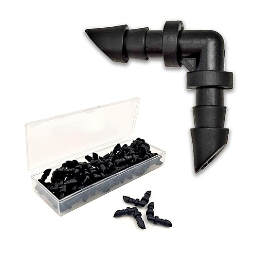 Drip Irrigation Parts, 1/4 Drip Irrigation Fittings Drip Irrigation Kit - Drip Line Connectors Drip Irrigation Connectors Drip System Parts 50 Pcs