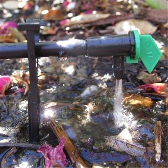 200 Pcs Plastic Irrigation Drip Support Stakes for 1/4-Inch Tubing Hose 4/7 or 3/5 Irrigation Hose Holder&Emitters/Drip Irrigation Kits/Garden Tools for Vegetable Gardens Flower Beds Herbs Garden