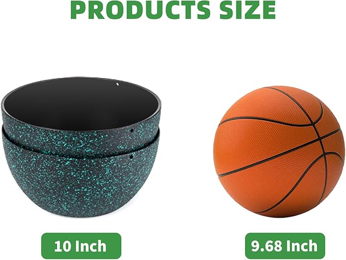 12 inch Hanging Planters for Indoor Plants, 2 Pack Planters for Outdoor Plants with Drainage Holes and Chain, Round Plastic Hanging Baskets, Hanging Flower Pots for Balcony Garden Decor-Black Speckle