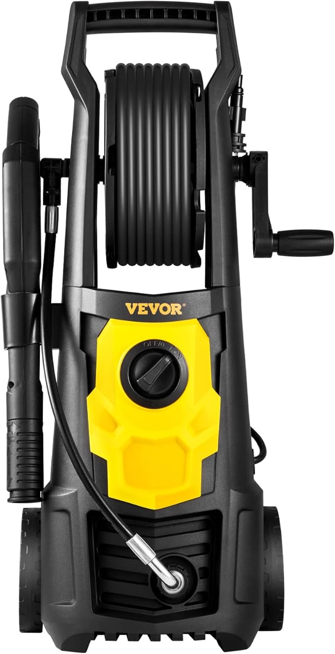 VEVOR Electric Pressure Washer, 2000 PSI, Max. 1.76 GPM Power Washer w/ 30 ft Hose, 5 Quick Connect Nozzles, Foam Cannon, Portable to Clean Patios, Cars, Fences, Driveways, ETL Listed