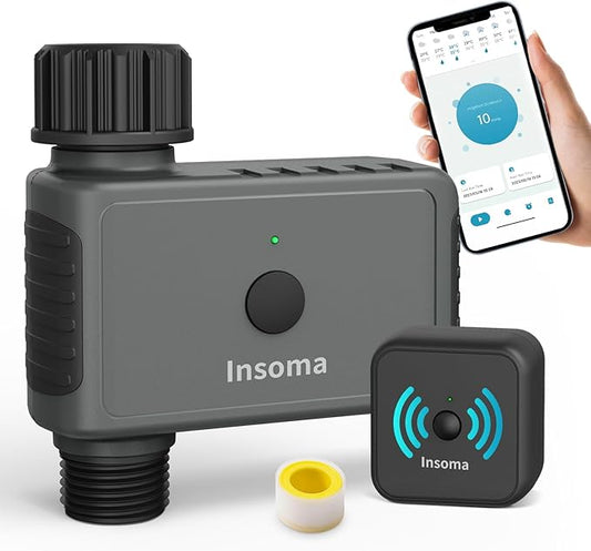 WiFi Water Timer 1 Zone, Smart Sprinkler Timer, WiFi Hose Timer for Garden Faucet, Irrigation Controller w/WiFi Hub, Up to 20 Watering Plans, App/Voice Control Work with Alexa and Google Assistant