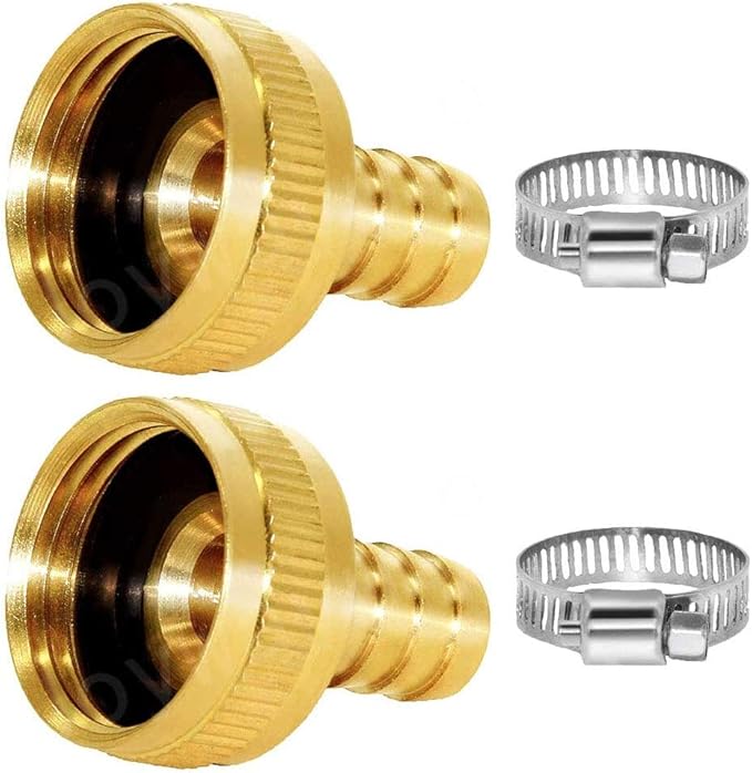 YOUHO Garden Hose Adapter 1/2" Drip Irrigation Tubing to Faucet - Reusable Connector Fittings for Most Rain Bird, Orbit, Dig, Toro 1/2 Tubing x 3/4" GHT Garden Hose Repair kit (3 Set) s