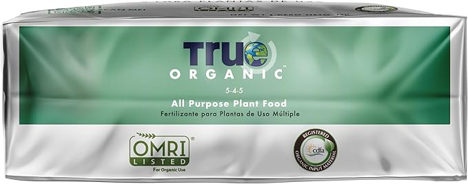 True Organic All Purpose Plant Food – Organic Fertilizer for Fruits, Vegetables, Flowers, and Herbs – 8lb Bag Covers 174 sq. ft.