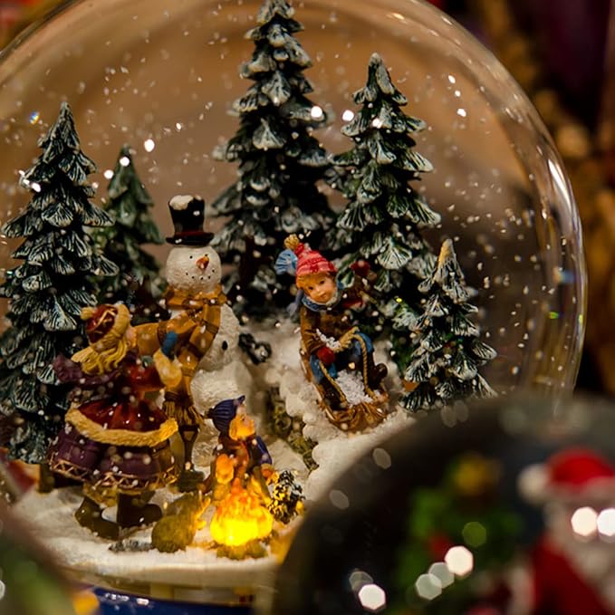22 Pieces 3.6 Inch/91mm Plastic Snow Globe Clear Water Globe Fillable Snow Globe Ornaments with Screw Off Cap and Inner Plug for DIY Crafts Christmas Home Decoration