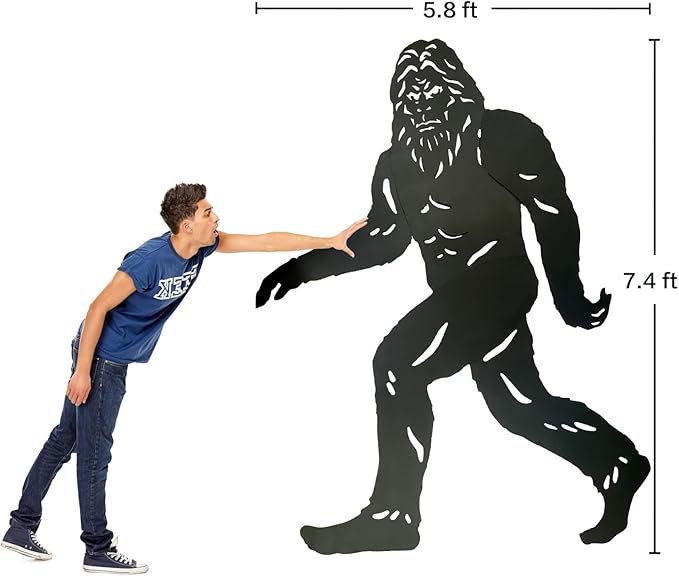 7.4ft Bigfoot Metal Outdoor Decor Big Foot Sasquatch Gifts for Men/Women Bigfoot Silhouette Statues for Yard Art, Patio, Lawn, Forests, Garden Decor, Yard Display, Garden Decorations