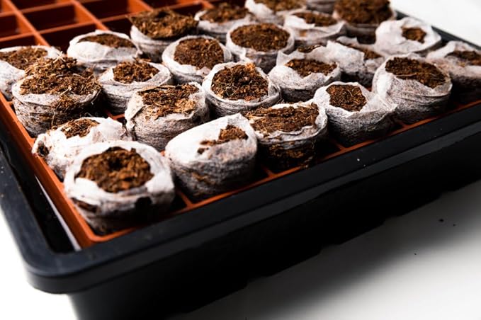 Seed Plug Propagation Coin (Pack of 78) - 100% RHP Certified Buffered Coco Coir Cloning Plug with Pre-Drilled Holes, Wrap Around Paper, Fast Rooting, pH Stable, Low EC, Triple Washed