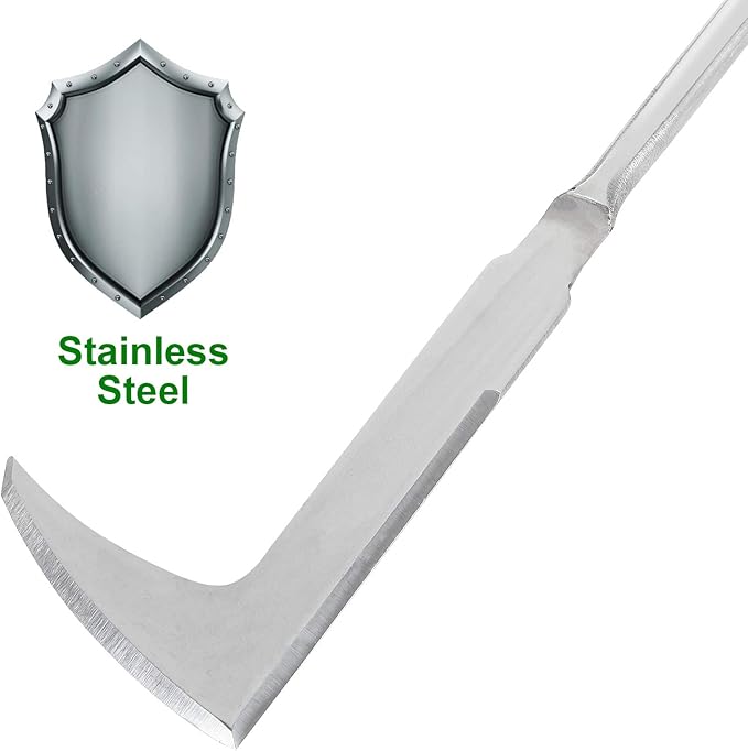 2 Pack 13" Crack Weeder Crevice Weeding Tool with Garden Gloves, Stainless Steel Manual Weeder Lawn Yard Gardening Hand Tool (L-Shape)