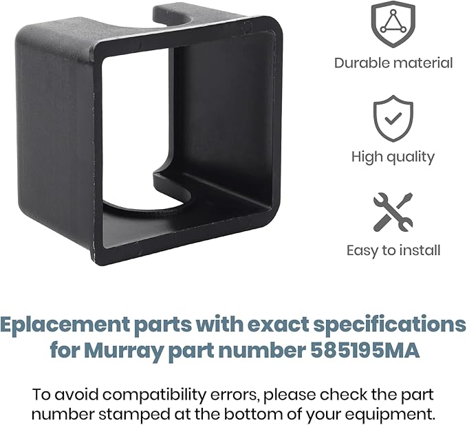 AR-PRO The Exact Replacement 585195MA Worm Bracket for Snow Throwers (Black) Set of 2 - Compatible with Murray Snow Throwers and Craftsman Gas Snow Blowers - Restore Snow Thrower Peak Performance