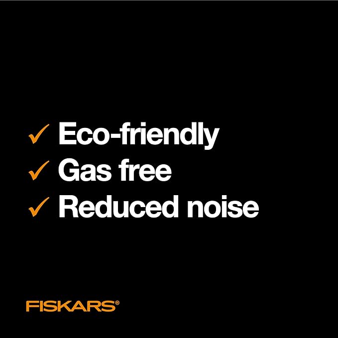 Fiskars Push Mower, Cut Width Manual Reel Mower with No Motor, Eco-Friendly Manual Reel Lawn Care, 18", Black