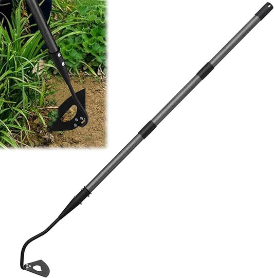 Hoe Garden Tool, Hollow Hoe Gardening Weeding Tool, 55" Long Handle Heavy Duty Manual Weeder Gardening Hand Tools for Weeding, Digging, Loosening Soil