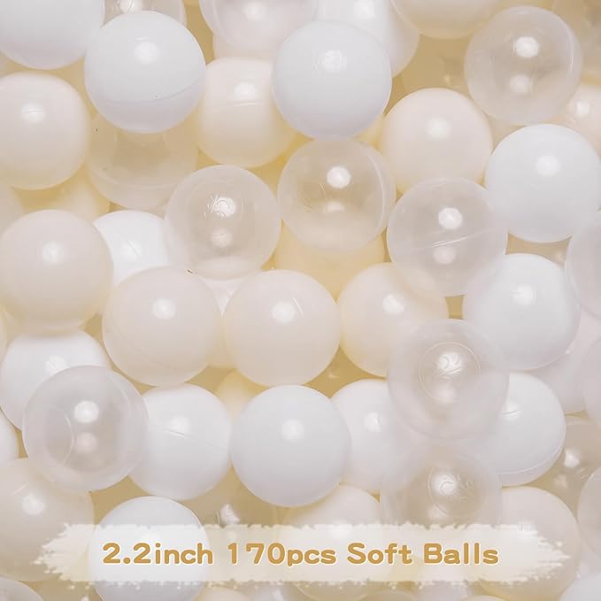 GOGOSO Ball Pit Balls Crush Proof Non-Toxic Plastic Balls Babies Kids Toy Bulk Pack 170pcs 2.2inchs