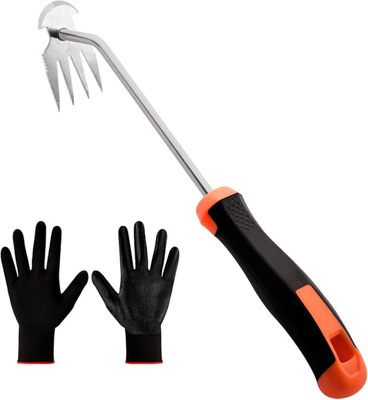 Weed Removal Tool,Portable Garden Weeder Tool,2024 New Manganese Steel Weed Puller Tool with Rubber Handle for Vegetable Gardening Garden Yard Farm Farm Planting & Uprooting Weeding Tool