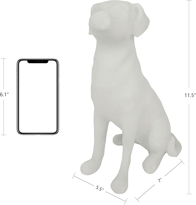 The Labrador Sculpture 11.5x7x5.5 inches, Dog Statues for Home Decor Accents, White Lab Retriever Figurines, Suitable for Coffee Table, Home Office Entryway, Housewarming Birthday Gifts, Dog Lovers
