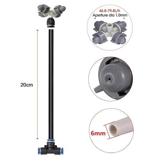 Drip Irrigation Kit,Automatic Garden Watering System with New Quick Connectors and 360-degree Bending Dropper Cross Atomization Nozzles for Watering System for Garden Plant Lawn Patio.(Cross Nozzles)