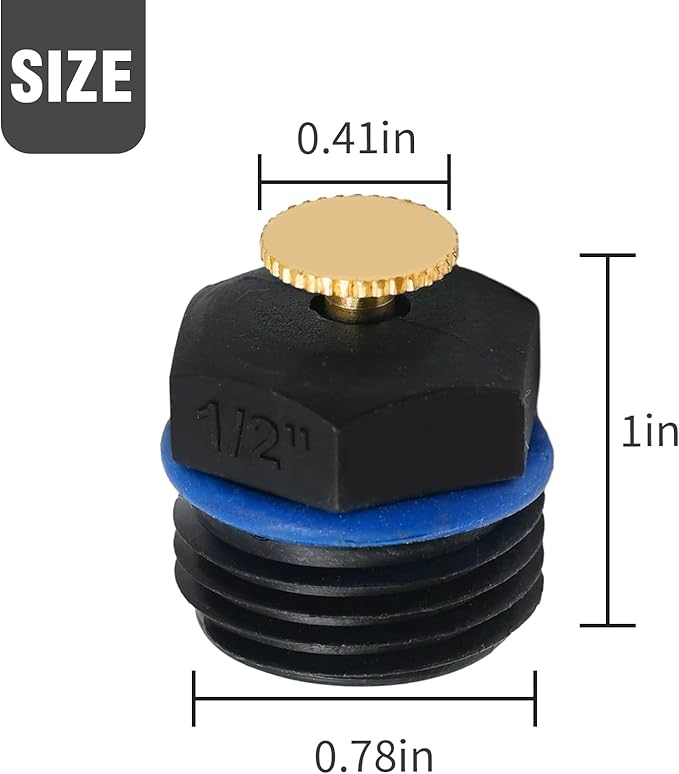 20pcs 1/2 Inch Adjustable 360 Degree Atomizing Sprinkler Nozzles for Garden, Agriculture, Lawn Irrigation System (20 Sets)