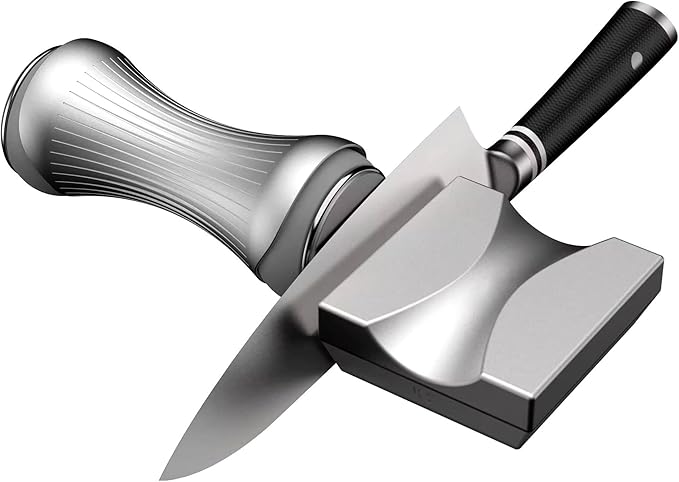 Premium Rolling Knife Sharpener - Sharpening Kit with 4 Angle System & 4 Stones - Aluminum Body with Guard - Case Included