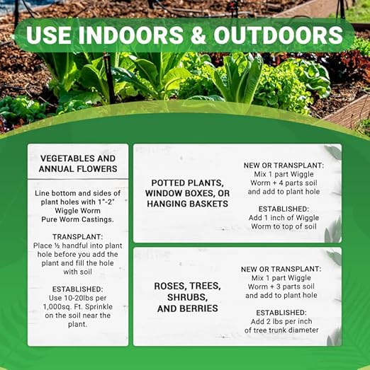 100% Pure Organic Worm Castings Fertilizer, 30-Pounds (4 Pack) - Improves Soil Fertility and Aeration for Houseplants, Vegetables, Gardens, and More – OMRI-Listed and Mineral-Dense