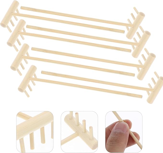40 pcs Office Table Mini Rakes Rock Drawing Mothers Tool Decoration Serenity Smoothing Push Beige Tools and Zen Garden Gardens Kits Wood for Plants Fathers Hand Four Kits- Kit