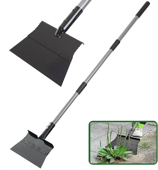 IRISFLY Long Handle Multifunctional Cleaning Shovel,Heavy Duty Garden Tool Steel Flat Shovel for Landscaping, Garden Scraper Shovel Farm Weeding Tool, Outdoor Garden Camping Weeding