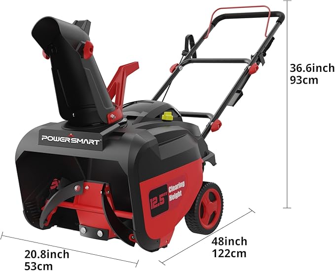 PowerSmart 21-Inch Single-Stage Gas Snow Blower with 212cc 4-Cycle Engine Recoil Start
