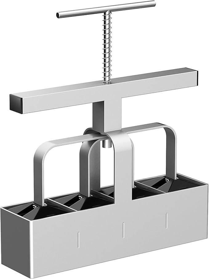 Soil Blocker, 4 Cell Hand Held Soil Blocker Come, 2 Inch Molds Soil Blocking Tool for Seeding, Germination,Grow Seedling,Stainless Steel Material