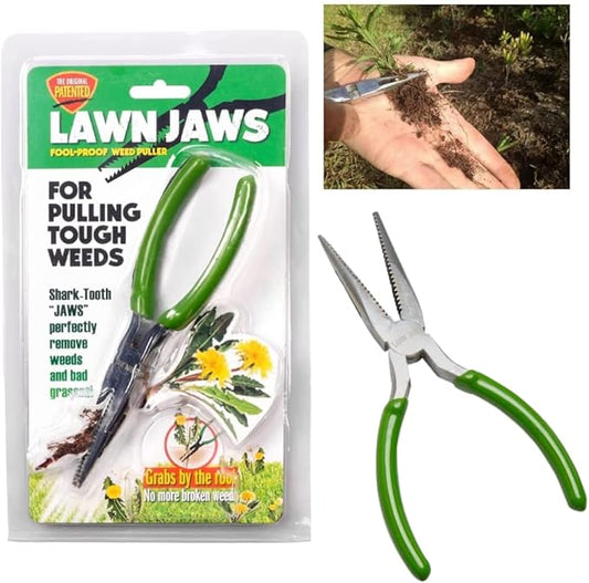 The Original Sharktooth Weed Puller Remover Weeding & Gardening Tool Weeder -Pull from The Root Easily! Ergonomic Handheld Weeding Tool for Spring Summer Cleaning, for All Age Gardeners