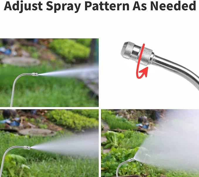 Mist Watering Wand For Hanging Baskets,25 Inch Spray Wand With Adjustable Nozzle, Car Pet Window Cleaning Tool, Great For Watering Seedbeds, Hanging Plants, Deck Plants.(90-degree curved nozzle)
