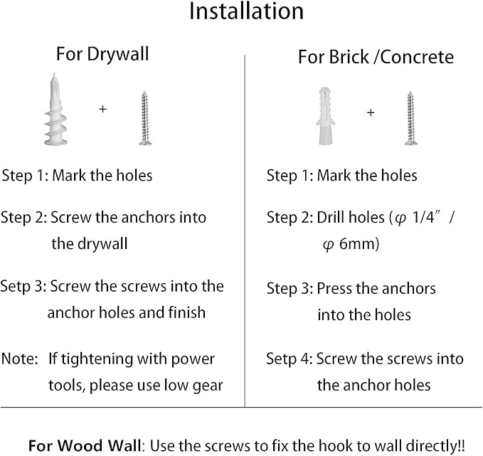 Ceiling Hooks for Hanging Plants-Metal Heavy Duty Wall Mounted Hangers for Hanging Bird Feeders, Planters, Wind Chimes, Include Professional Drywall Anchors (Pure White) 3 Pack