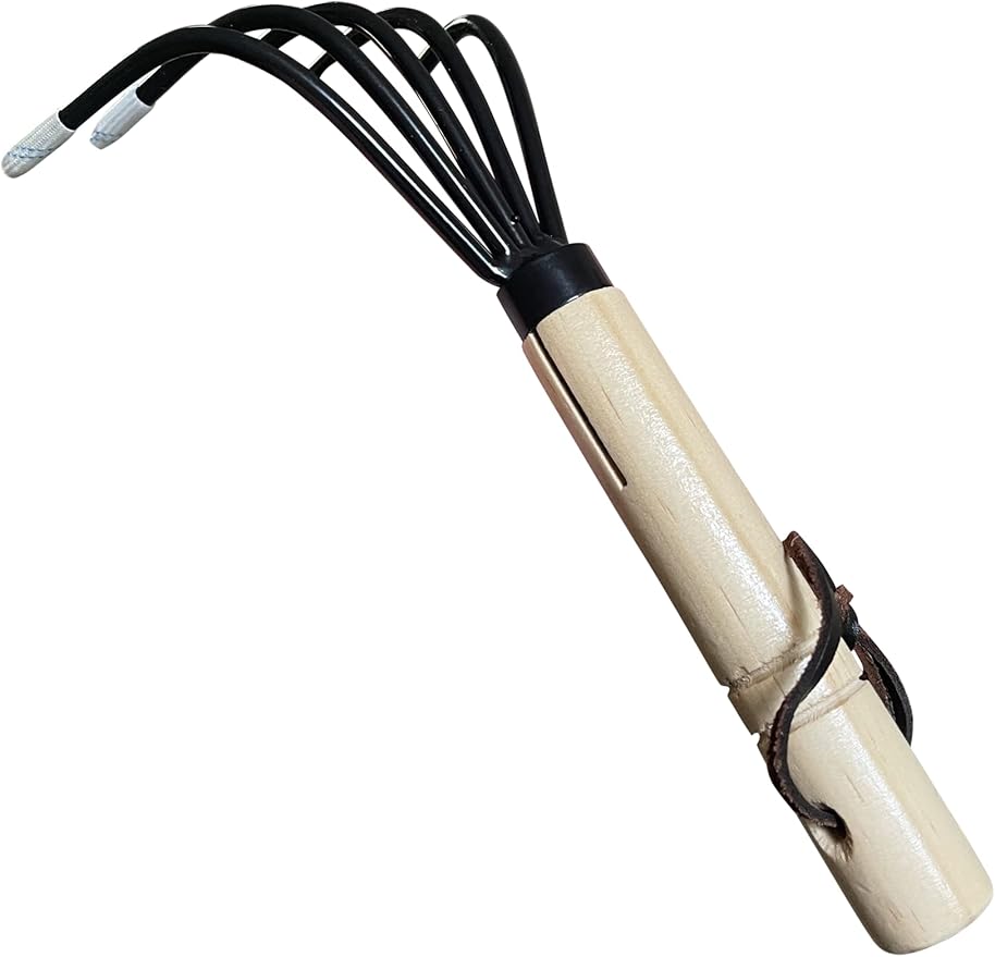 Garden Guru Hand Rake Cultivator Claw Soil Tiller - Military Grade Steel - Rust Resistant - 5 Tine Japanese Ninja Claw - Comfortable Wood Handle - Perfect Pulverized and Aerated Soil (2 Pack)