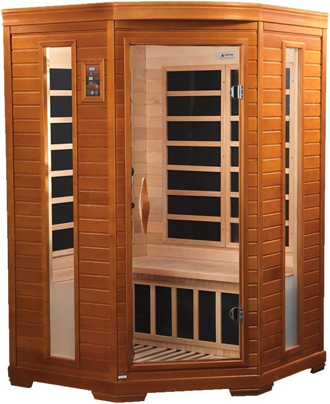 Dynamic "Heming" 2-person corner Low EMF Far Infrared Sauna